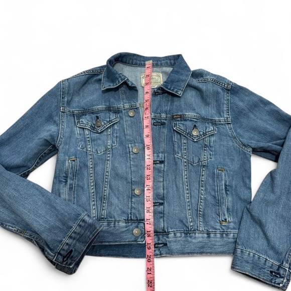 Stylish Blue Denim Jacket polo women size medium - Picture 6 of 7